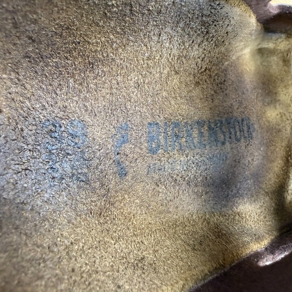 Birkenstock Arizona Sandals Womens 7 N EU 38 Birko Brown Slip On - Picture 10 of 10